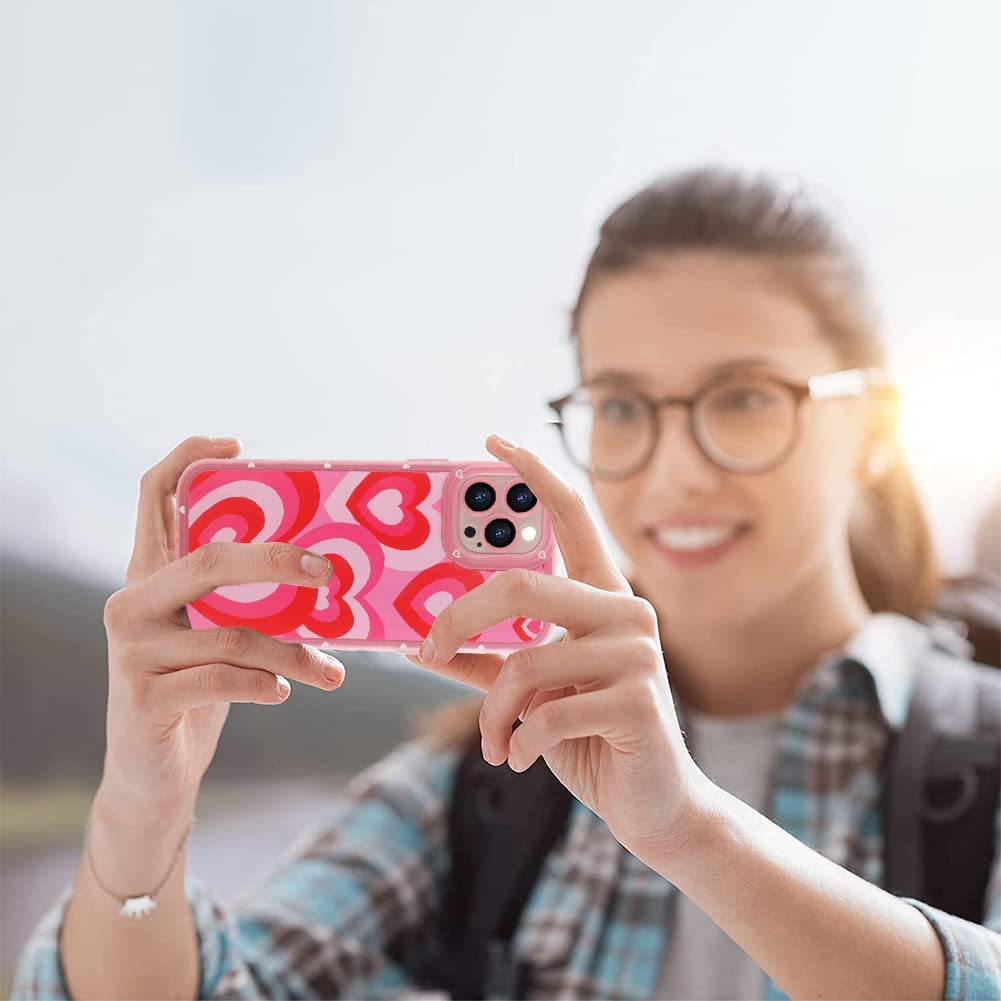 Heart Pink Love Impact Design Hearts Pattern Aesthetic Case